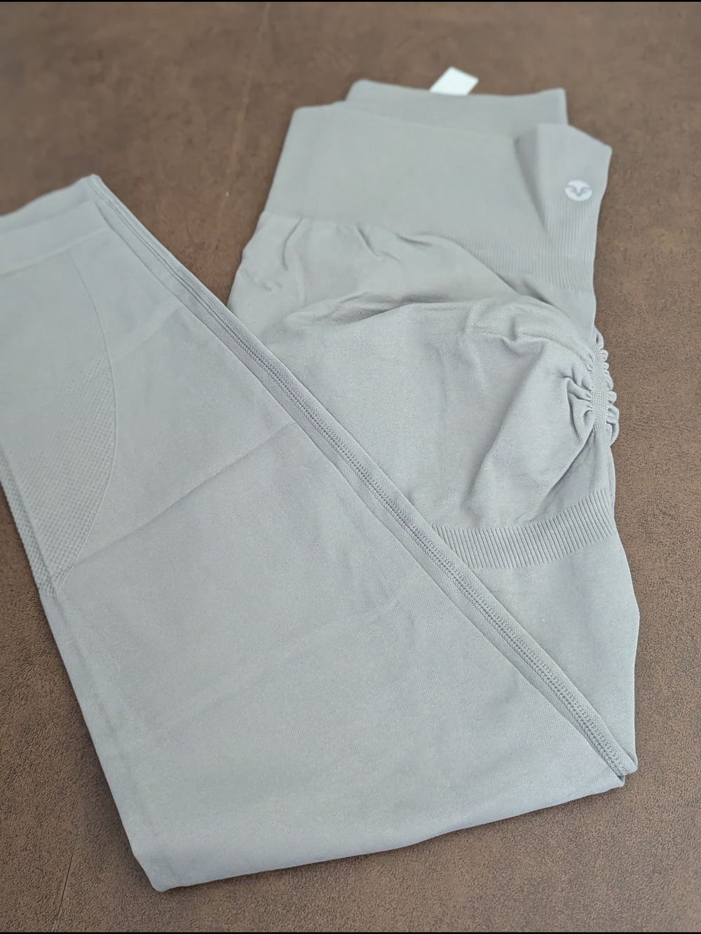 High-Rise Light Gray Seamless Leggings